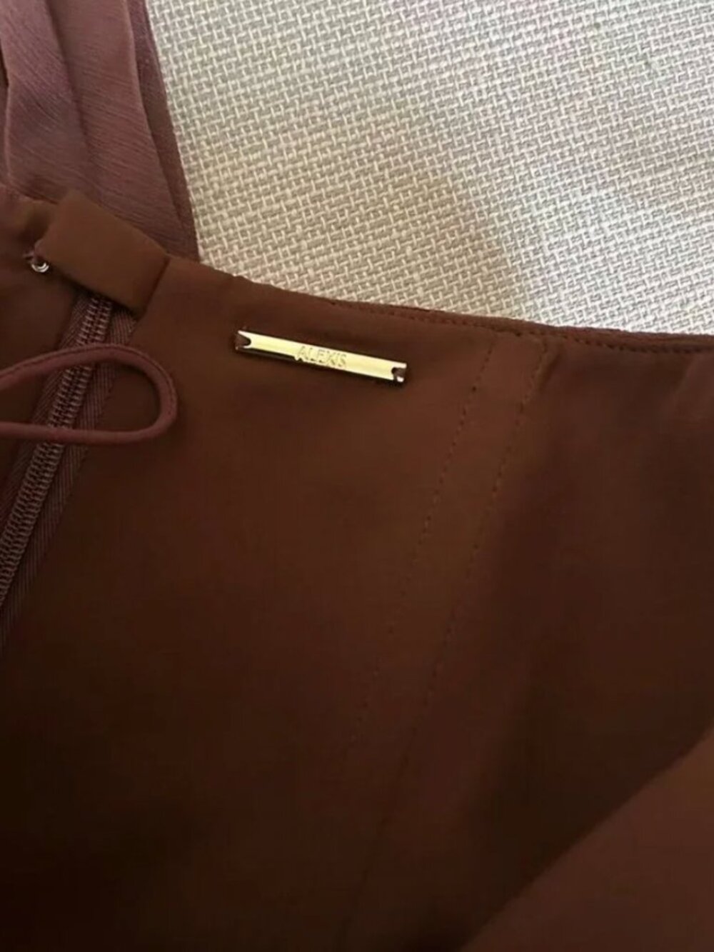 Alexis Strapless Brown Maxi Dress - Picture 10 of 13